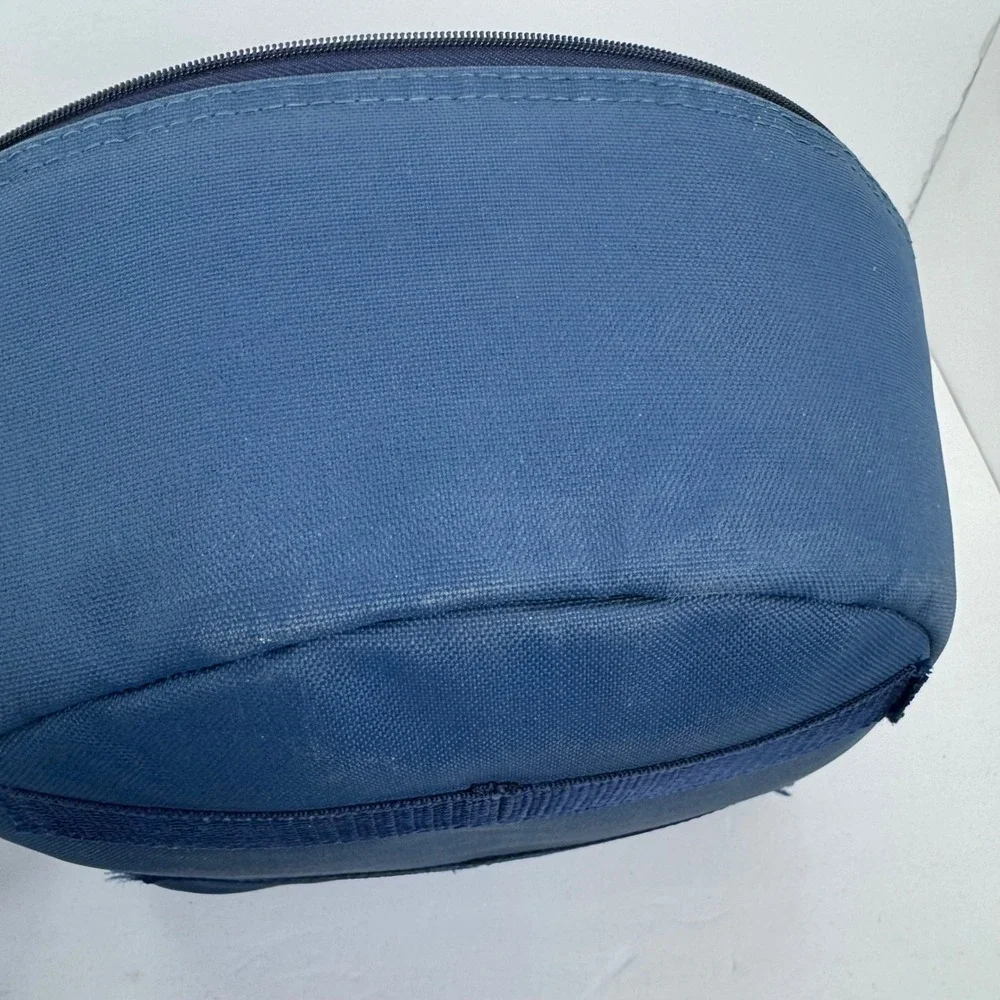 Vintage Pyrex Portables Food Carrier 4.5QT Navy Blue Insulated Bag Bowl 7404-S